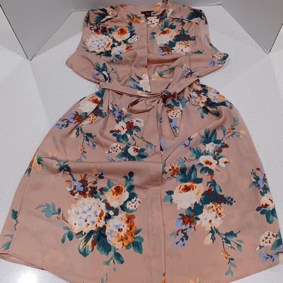 NEW MISSY Mauve Floral Print Size Large Pink - Picture 2 of 5